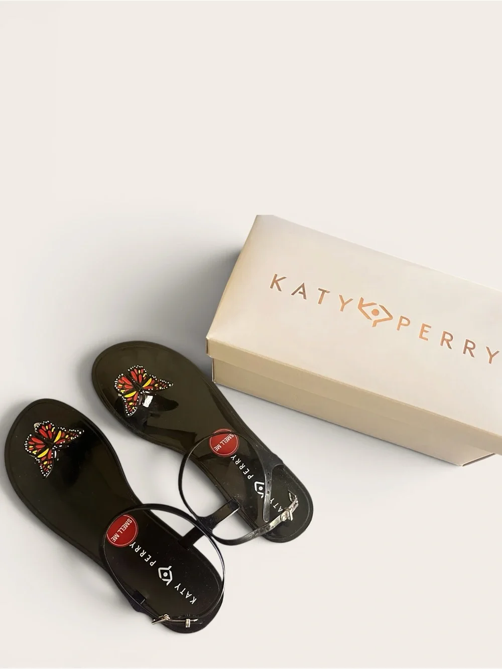 Katy Perry Black Geli Butterfly Sandals